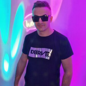 KOSZULKA T-SHIRT DEERIVEE MĘSKA "L" SREBRNA