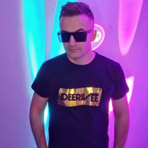 KOSZULKA T-SHIRT DEERIVEE MĘSKA "L" CZARNO ZŁOTA